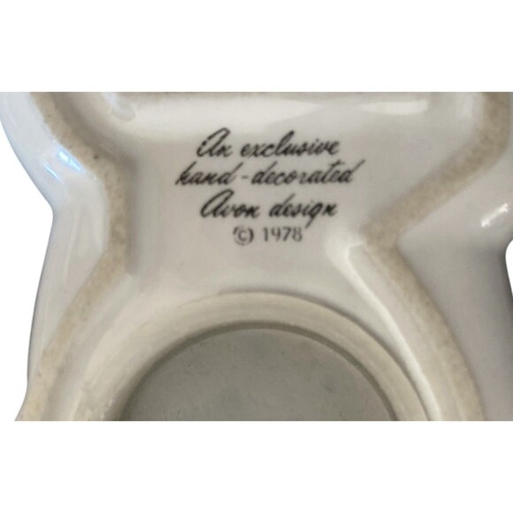 Vintage 1978 Ceramarte Avon Ceramic Pig Purple Floral Potpourri Scent Holder - Picture 9 of 9